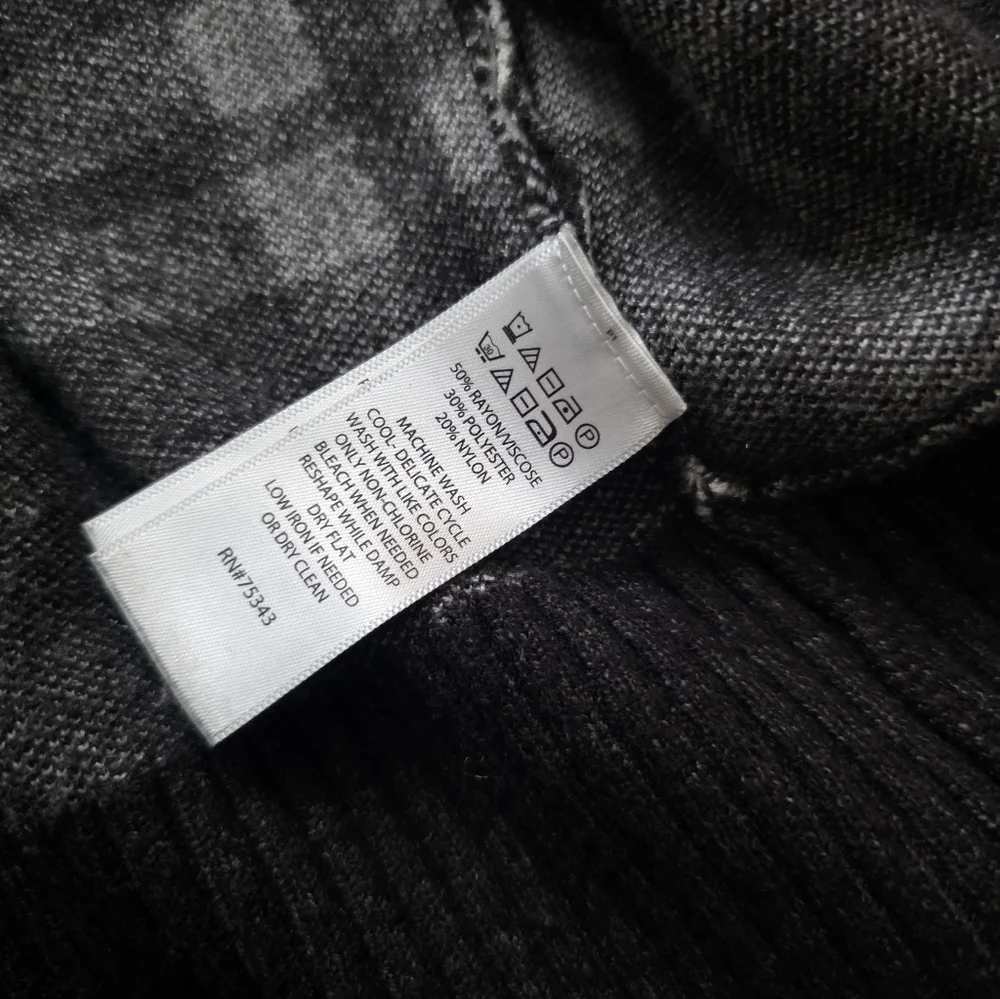 Plaid Gothic Chic Open Cardican Sweater Oversized Womens XS Black White